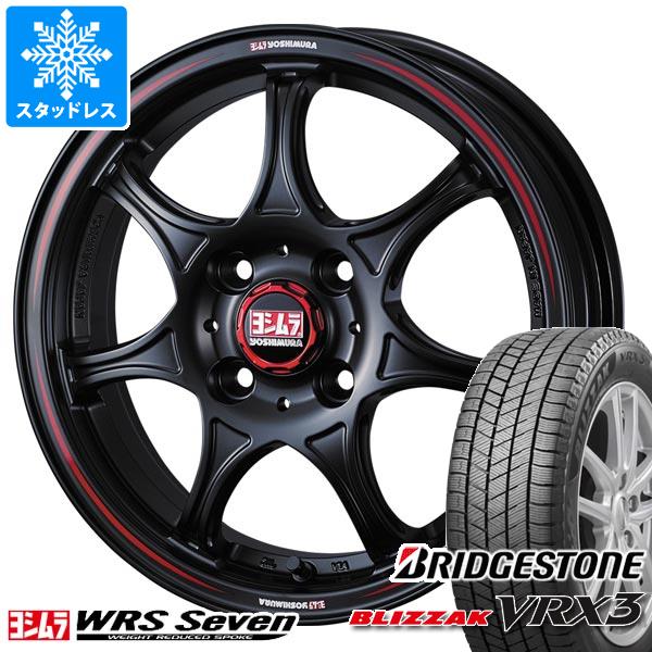 【タイヤ交換対象】エブリイワゴン DA17W用 スタッドレス ブリヂストン ブリザック VRX3 165/60R14 75Q ヨシムラ WRS セブン タイヤホイール4本セット