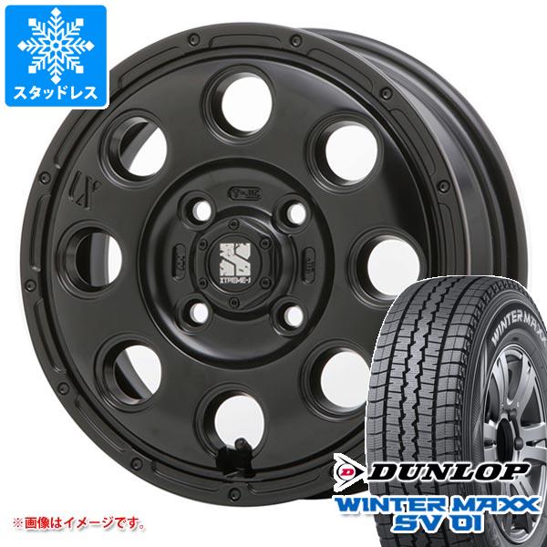 【タイヤ交換対象】キャリイ DA16T用 スタッドレス ダンロップ ウインターマックス SV01 145/80R12 80/78N (145R12 6PR相当) MLJ エクストリームJ KK03 タイヤホイール4本セット