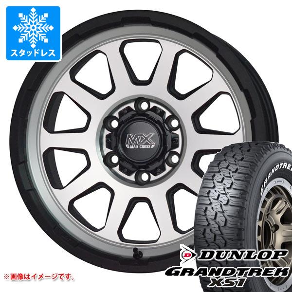 【タイヤ交換対象】ハイエース 200系用 スタッドレス ダンロップ グラントレック XS1 LT215/70R16 100/97N ホワイトレター マッドクロスレンジャー タイヤホイール4本セット