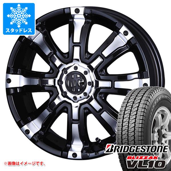 【タイヤ交換対象】エブリイバン DA17V用 スタッドレス ブリヂストン ブリザック VL10 145/80R12 80/78N (145R12 6PR相当) クリムソン MG ビースト タイヤホイール4本セット