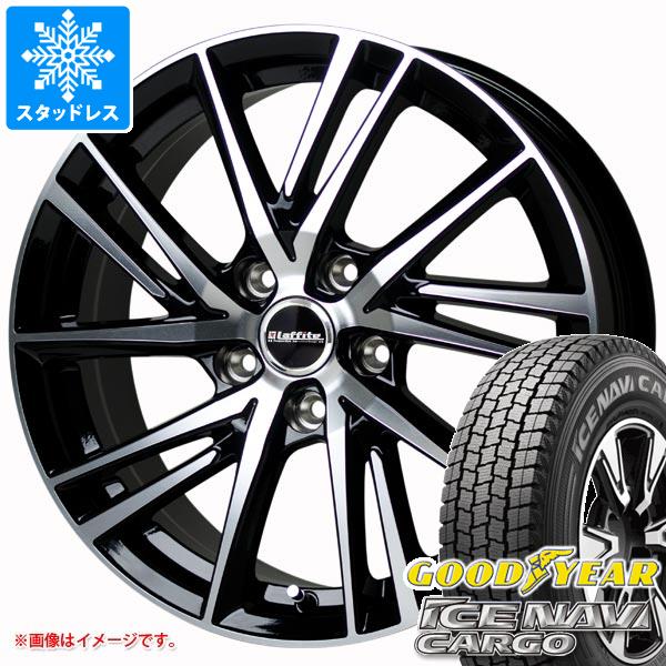 【タイヤ交換対象】スタッドレスタイヤ グッドイヤー アイスナビカーゴ 145/80R12 80/78N (145R12 6PR相当) ＆ ラフィット LW-06 2 4.0-12 タイヤホイール4本セット145/80-12 GOODYEAR ICE NAVI CARGO