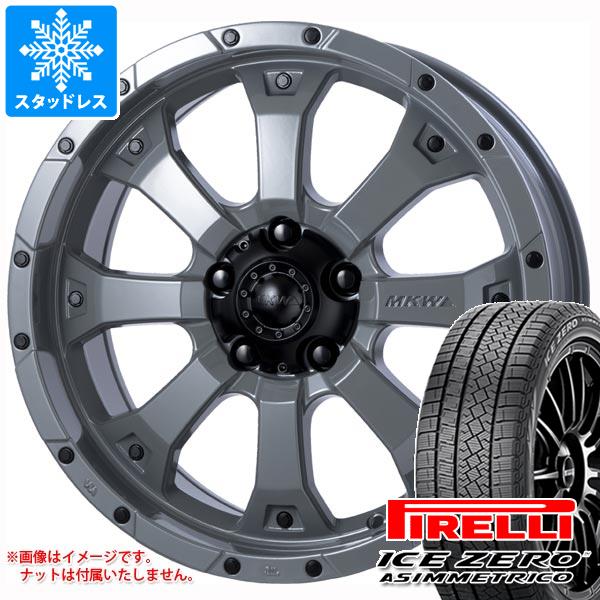 【タイヤ交換対象】デリカD:5用 スタッドレス ピレリ アイスゼロアシンメトリコ 225/65R17 106H XL MKW MK-46 タイヤホイール4本セット