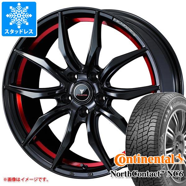 【タイヤ交換対象】スタッドレスタイヤ コンチネンタル ノースコンタクト NC6 215/55R17 98T XL ＆ ノヴァリス ローグ VF 7.0-17 タイヤホイール4本セット215/55-17 CONTINENTAL NorthContact NC6