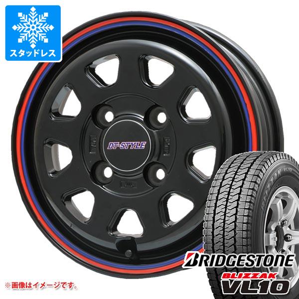 【タイヤ交換対象】エブリイバン DA17V用 スタッドレス ブリヂストン ブリザック VL10 145/80R12 80/78N (145R12 6PR相当) DTスタイル タイヤホイール4本セット