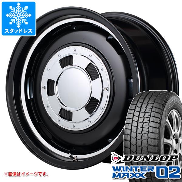【タイヤ交換対象】ハスラー用 2025年製 スタッドレス ダンロップ ウインターマックス02 WM02 165/60R15 77Q ガルシア シスコ タイヤホイール4本セット