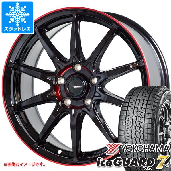 【タイヤ交換対象】スタッドレスタイヤ ヨコハマ アイスガードセブン iG70 155/65R14 75Q ＆ ジースピード P-05R 4.5-14 タイヤホイール4本セット155/65-14 YOKOHAMA iceGUARD 7 iG70