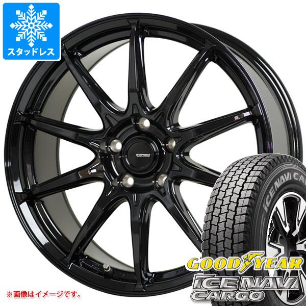 【タイヤ交換対象】スタッドレスタイヤ グッドイヤー アイスナビカーゴ 145/80R12 80/78N (145R12 6PR相当) ＆ ジースピード G-05 3.5-12 タイヤホイール4本セット145/80-12 GOODYEAR ICE NAVI CARGO