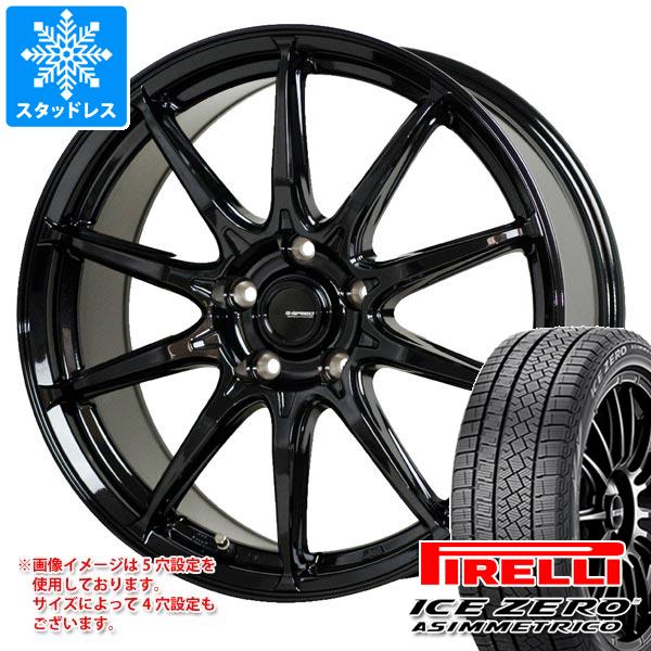 【タイヤ交換対象】スタッドレスタイヤ ピレリ アイスゼロアシンメトリコ 235/65R17 108H XL ＆ ジースピード G-05 7.0-17 タイヤホイール4本セット235/65-17 PIRELLI ICE ZERO ASIMMETRICO