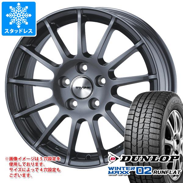 【タイヤ交換対象】MINI クロスオーバー F60用 スタッドレス ダンロップ ウインターマックス02 DSST WM02 225/50RF18 95Q ランフラット アーヴィン F01 タイヤホイール4本セット