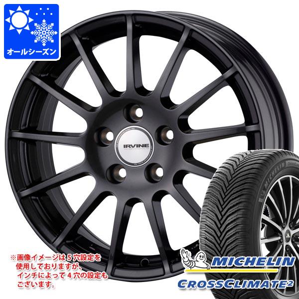 【タイヤ交換対象】ルノー ルーテシア BJ系用 オールシーズンタイヤ ミシュラン クロスクライメート2 185/65R15 92V XL アーヴィン F01 タイヤホイール4本セット
