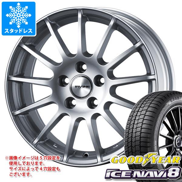 【タイヤ交換対象】アウディ A6 F2系用 スタッドレス グッドイヤー アイスナビ8 225/60R17 99Q アーヴィン F01 タイヤホイール4本セット