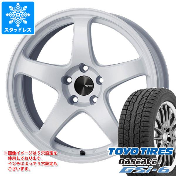 【タイヤ交換対象】2025年製 スタッドレスタイヤ トーヨー オブザーブ GSi-6 225/65R17 102Q ＆ エンケイ パフォーマンスライン PF05 8.0-17 タイヤホイール4本セット225/65-17 TOYO OBSERVE GSi-6