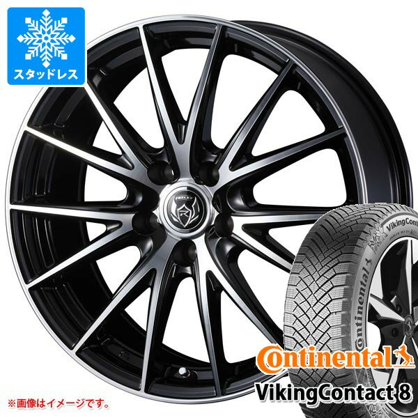 【タイヤ交換対象】トヨタ クラウンエステート AZSH38用 スタッドレス コンチネンタル バイキングコンタクト8 235/60R18 107T XL ライツレー VS タイヤホイール4本セット(2)