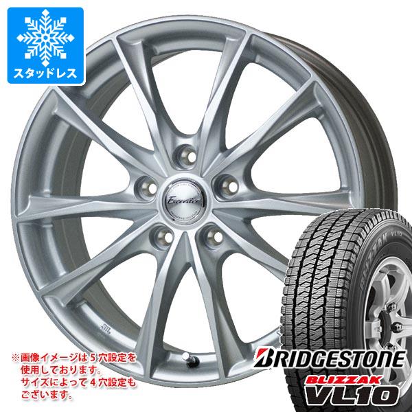 【タイヤ交換対象】スタッドレスタイヤ ブリヂストン ブリザック VL10 145/80R12 80/78N (145R12 6PR相当) ＆ エクシーダー E06 3.5-12 タイヤホイール4本セット145/80-12 BRIDGESTONE BLIZZAK VL10