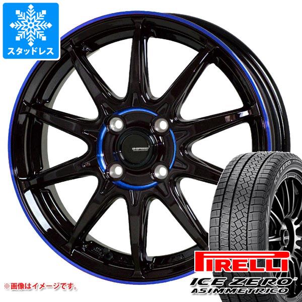 【タイヤ交換対象】2025年製 スタッドレスタイヤ ピレリ アイスゼロアシンメトリコ 185/65R15 92T XL ＆ ジースピード P-05R タイヤホイール4本セット185/65-15 PIRELLI ICE ZERO ASIMMETRICO