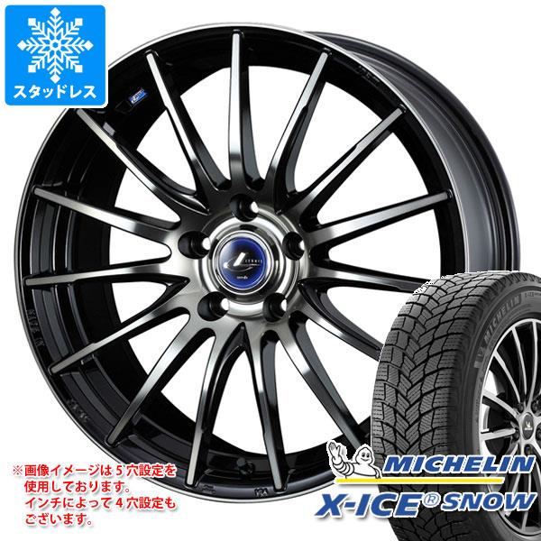 【タイヤ交換対象】スタッドレスタイヤ ミシュラン エックスアイススノー 195/60R16 89H ＆ レオニス ナヴィア 05 6.5-16 タイヤホイール4本セット195/60-16 MICHELIN X-ICE SNOW