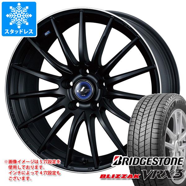 【タイヤ交換対象】プリウス 60系用 2025年製 スタッドレス ブリヂストン ブリザック VRX3 195/60R17 90Q レオニス ナヴィア 05 タイヤホイール4本セット
