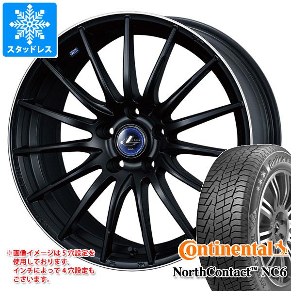 【タイヤ交換対象】スタッドレスタイヤ コンチネンタル ノースコンタクト NC6 245/45R18 100T XL ＆ レオニス ナヴィア 05 8.0-18 タイヤホイール4本セット245/45-18 CONTINENTAL NorthContact NC6