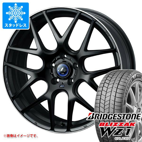 【タイヤ交換対象】スタッドレスタイヤ ブリヂストン ブリザック WZ-1 225/50R18 95Q ＆ レオニス ナヴィア 06 8.0-18 タイヤホイール4本セット225/50-18 BRIDGESTONE BLIZZAK WZ-1(2)