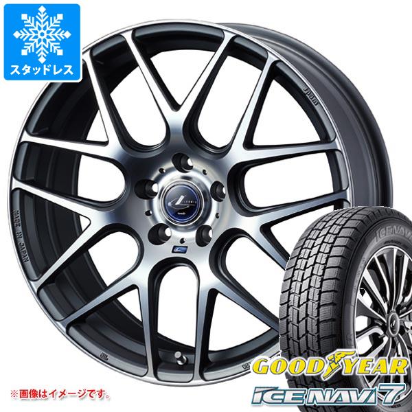 【タイヤ交換対象】2025年製 スタッドレスタイヤ グッドイヤー アイスナビ7 175/60R16 82Q ＆ レオニス ナヴィア 06 6.0-16 タイヤホイール4本セット175/60-16 GOODYEAR ICE NAVI 7