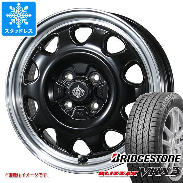 【タイヤ交換対象】スタッドレスタイヤ ブリヂストン ブリザック VRX3 155/70R12 73Q ＆ ランドフット SWZ 3.5-12 タイヤホイール4本セット155/70-12 BRIDGESTONE BLIZZAK VRX3