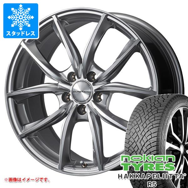 【タイヤ交換対象】プジョー 5008 P87系用 スタッドレス ノキアン ハッカペリッタ R5 SUV 225/55R18 102R XL ユーロテック VPライン タイヤホイール4本セット