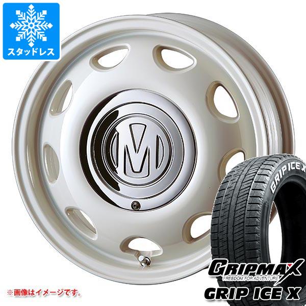 【タイヤ交換対象】ハイゼットトラック S500系用 スタッドレス グリップマックス グリップアイスエックス 165/65R14 79Q ホワイトレター クリムソン ディーン ミニ タイヤホイール4本セット(2)