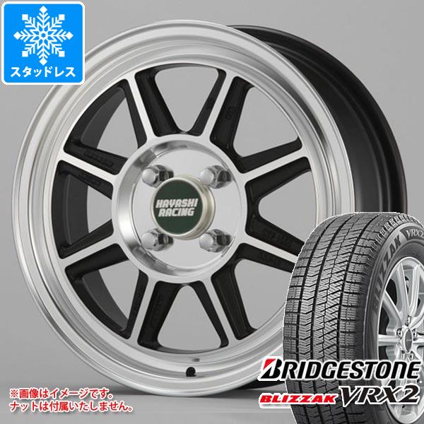 【タイヤ交換対象】エブリイワゴン DA17W用 スタッドレス ブリヂストン ブリザック VRX2 155/70R13 75Q ハヤシレーシング ハヤシストリート STF タイヤホイール4本セット