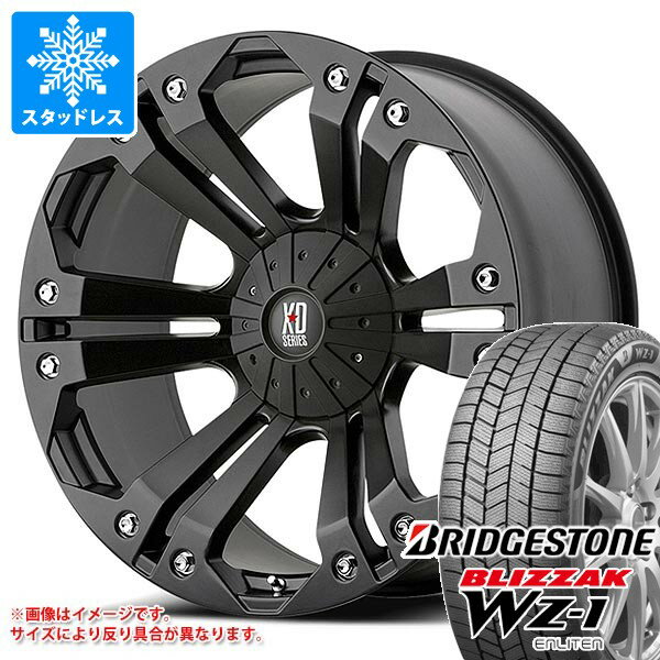 【タイヤ交換対象】トヨタ ランドクルーザー プラド 150系用 スタッドレス ブリヂストン ブリザック WZ-1 265/60R18 110Q KMC XD778 モンスター タイヤホイール4本セット