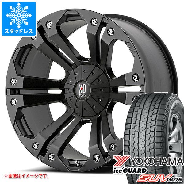 【タイヤ交換対象】ハイラックス 120系用 2025年製 スタッドレス ヨコハマ アイスガード SUV G075 265/60R18 110Q KMC XD778 モンスター タイヤホイール4本セット