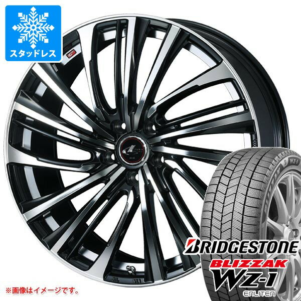 【タイヤ交換対象】トヨタ プリウス 60系用 スタッドレス ブリヂストン ブリザック WZ-1 195/60R17 90Q レオニス FS タイヤホイール4本セット