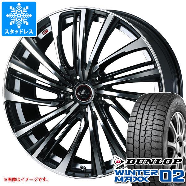 【タイヤ交換対象】プリウス 60系用 スタッドレス ダンロップ ウインターマックス02 WM02 195/60R17 90Q レオニス FS タイヤホイール4本セット