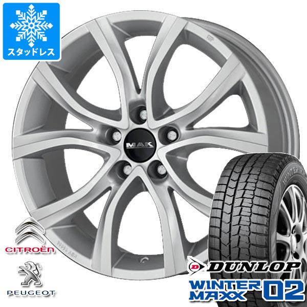 【タイヤ交換対象】プジョー 308 T7系用 スタッドレス ダンロップ ウインターマックス02 WM02 195/65R15 91Q MAK アンチバス タイヤホイール4本セット