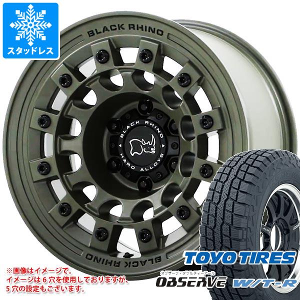 【タイヤ交換対象】5本セット ジープ ラングラー JK/JL系用 スタッドレス トーヨー オブザーブ WTR LT265/70R17 112/109Q ブラックライノ フジ タイヤホイール5本セット