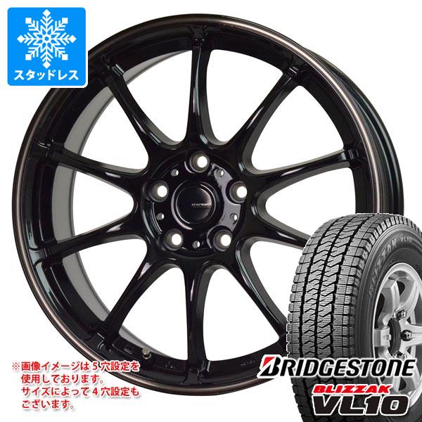 【タイヤ交換対象】スタッドレスタイヤ ブリヂストン ブリザック VL10 145/80R12 80/78N (145R12 6PR相当) ＆ ジースピード P-07 4.0-12 タイヤホイール4本セット145/80-12 BRIDGESTONE BLIZZAK VL10