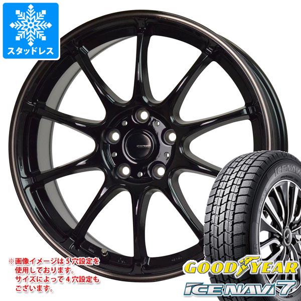 【タイヤ交換対象】2025年製 スタッドレスタイヤ グッドイヤー アイスナビ7 235/50R18 97Q ＆ ジースピード P-07 7.5-18 タイヤホイール4本セット235/50-18 GOODYEAR ICE NAVI 7