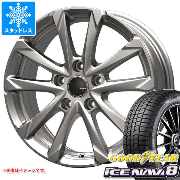 【タイヤ交換対象】プリウス 60系用 スタッドレス グッドイヤー アイスナビ8 195/60R17 90Q ザック JP-325 タイヤホイール4本セット