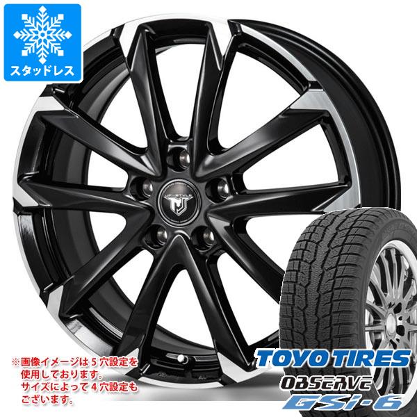 【タイヤ交換対象】2025年製 スタッドレスタイヤ トーヨー オブザーブ GSi-6 225/65R17 102Q ＆ モンツァジャパン JPスタイル MJ-V 7.0-17 タイヤホイール4本セット225/65-17 TOYO OBSERVE GSi-6