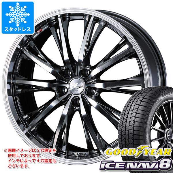 【タイヤ交換対象】スタッドレスタイヤ グッドイヤー アイスナビ8 235/50R18 97Q ＆ レオニス RT 8.0-18 タイヤホイール4本セット235/50-18 GOODYEAR ICE NAVI 8