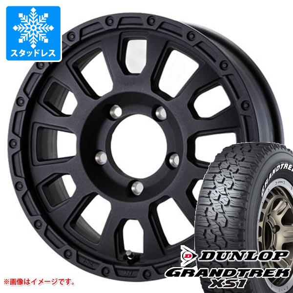【タイヤ交換対象】5本セット スズキ ジムニーノマド JC74W用 スタッドレス ダンロップ グラントレック XS1 LT215/70R16 100/97N ホワイトレター ラ・ストラーダ アヴェンチュラ タイヤホイール5本セット