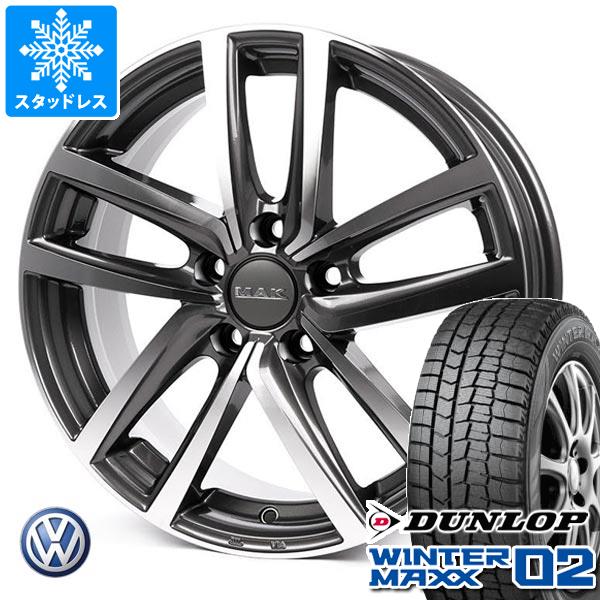 【タイヤ交換対象】アウディ A1 GB系用 スタッドレス ダンロップ ウインターマックス02 WM02 185/65R15 88Q MAK ドレスデン タイヤホイール4本セット