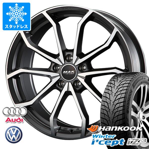 【タイヤ交換対象】アウディ A7 4G系用 スタッドレス ハンコック ウィンターアイセプト iZ3 W636 235/50R18 97H MAK レーベFF タイヤホイール4本セット