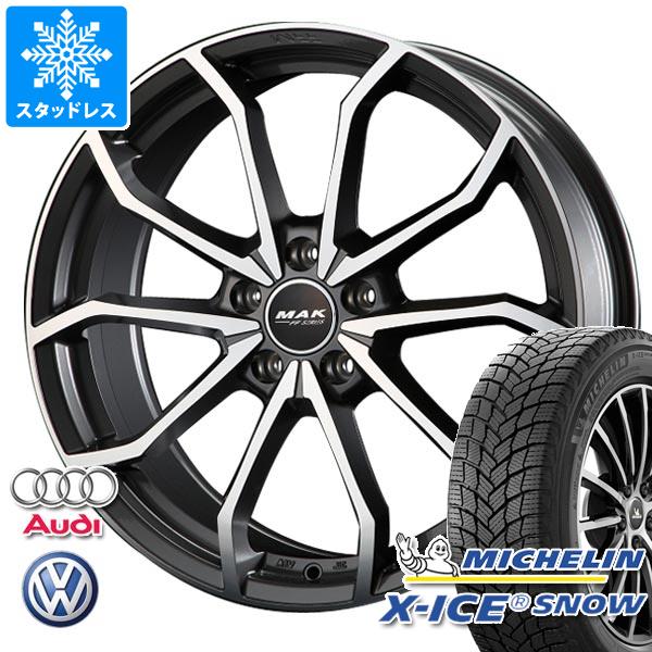 【タイヤ交換対象】VW パサート 新型3C系用 2024年製 スタッドレス ミシュラン エックスアイススノー 235/45R18 98H XL MAK レーベFF タイヤホイール4本セット