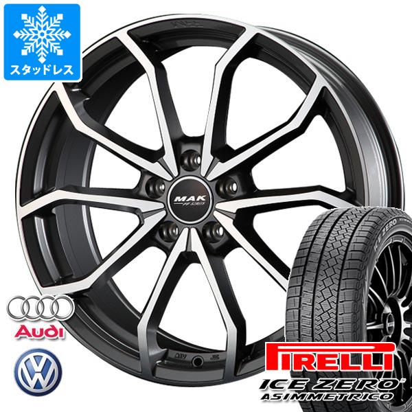 【タイヤ交換対象】アウディ Q5 FY系用 スタッドレス ピレリ アイスゼロアシンメトリコ SUV 235/60R18 107H XL MAK レーベFF タイヤホイール4本セット