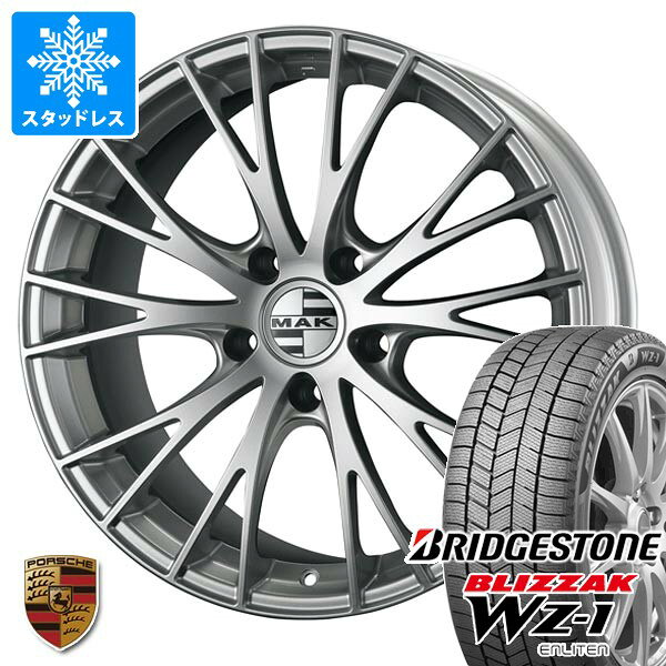 【タイヤ交換対象】ポルシェ パナメーラ用 スタッドレス ブリヂストン ブリザック WZ-1 245/50R18 104Q XL 2025年10月発売サイズ MAK レネン タイヤホイール4本セット