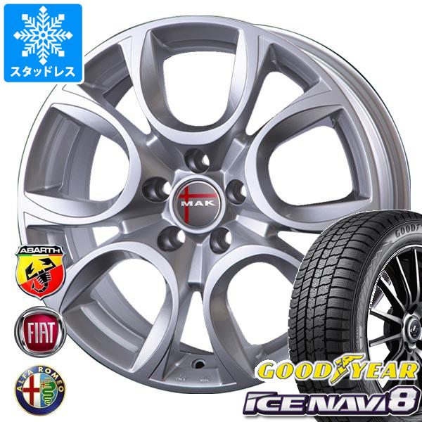 【タイヤ交換対象】フィアット 500e FA1系用 スタッドレス グッドイヤー アイスナビ8 185/65R15 88Q MAK トリノ タイヤホイール4本セット