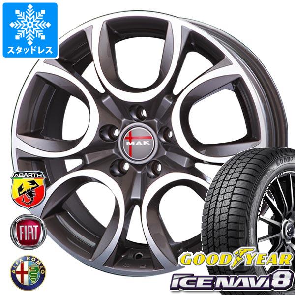 【タイヤ交換対象】アルファロメオ MiTo用 スタッドレス グッドイヤー アイスナビ8 215/45R17 87Q MAK トリノ タイヤホイール4本セット