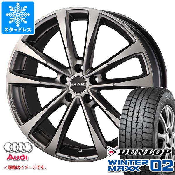 【タイヤ交換対象】アウディ A4 8W系用 スタッドレス ダンロップ ウインターマックス02 WM02 225/50R17 98T XL MAK マイン タイヤホイール4本セット