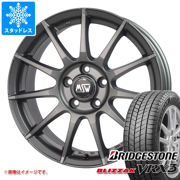 【タイヤ交換対象】アルファロメオ MiTo用 スタッドレス ブリヂストン ブリザック VRX3 195/60R15 88Q OZ MSW 85-2 タイヤホイール4本セット