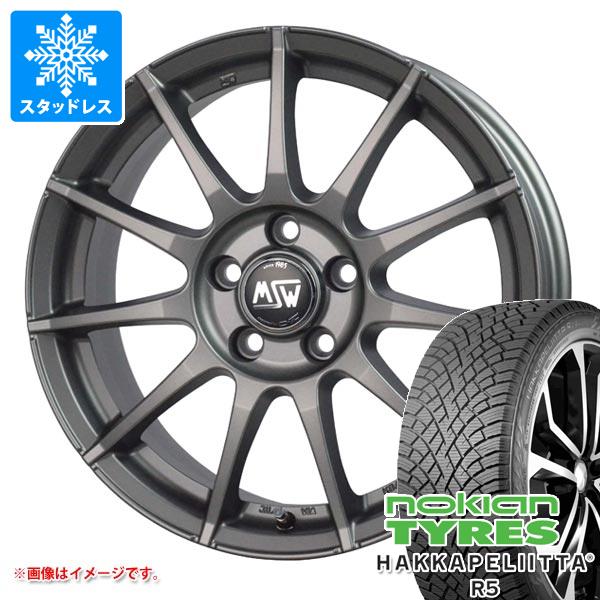 【タイヤ交換対象】プジョー 208 A9系用 スタッドレス ノキアン ハッカペリッタ R5 185/65R15 88R OZ MSW 85-2 タイヤホイール4本セット